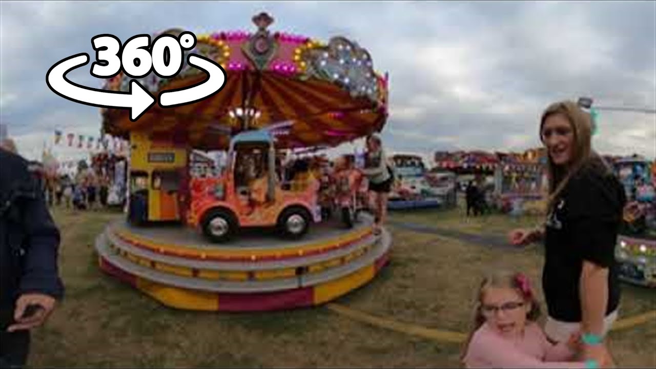 360 VR - On the Merry Go Round at Sandal Park Funfair