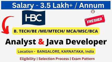 HBC Off Campus Drive 2023/2024 ANALYST, JAVA DEVELOPER | Salary 3.5 LPA+ #freshersjobs #hiring