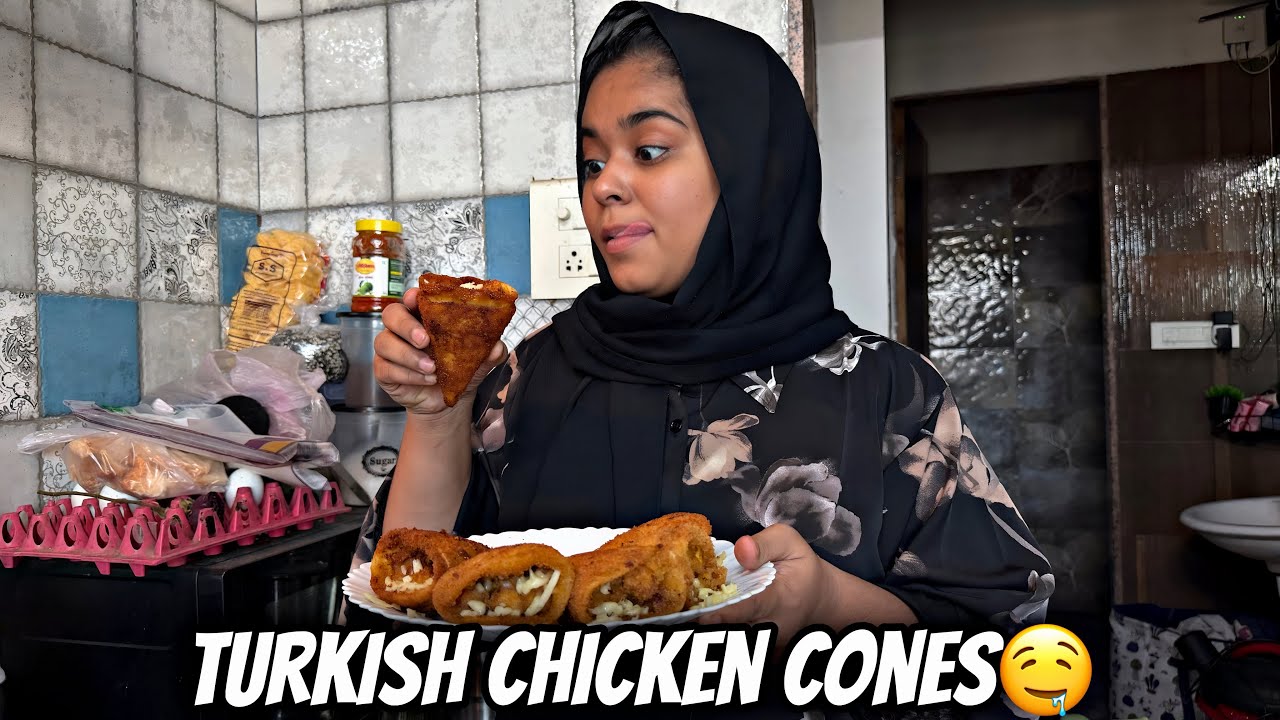 Ramadan day 8 || turkish chicken cone recipe || Haifa & Qashif vlog 