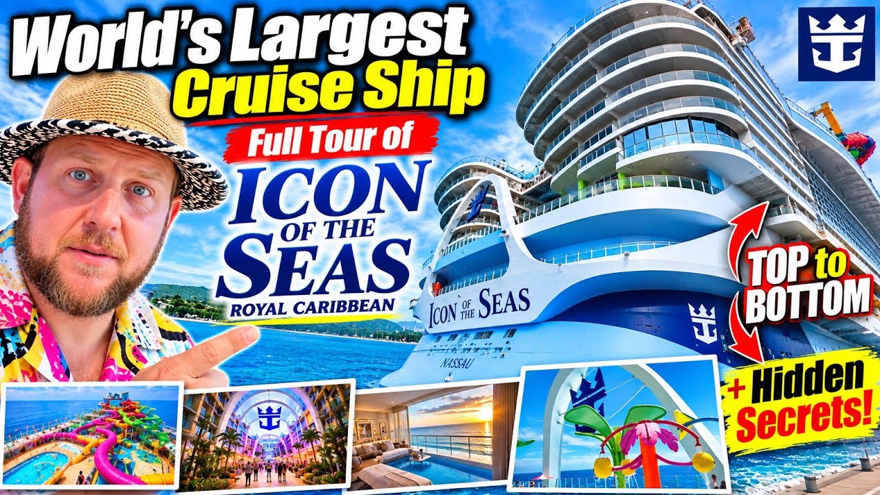 World's Largest Cruise Ship! Full Tour of ICON OF THE SEAS Royal Carribean + Hidden Secrets!