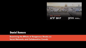 IC2S2 2017: Daniel Romero