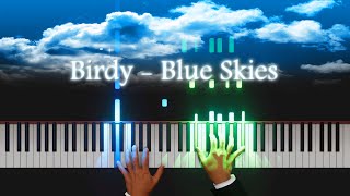 BIRDY - BLUE SKIES (PIANO TUTORIAL) Synthesia Resimi