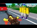 My Homeless Friend got RAN OVER.. The Cops Didn't Care.. (Roblox)