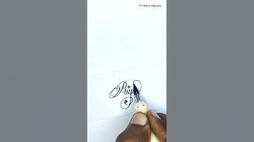 Comment Your Name | Priya in cursive #calligraphy #handwriting #shorts #shortsfeed
