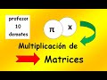 MULTIPLICACIÓN DE MATRICES Ejercicios resueltos Producto de matrices