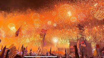 EDC LAS VEGAS 2024 DAY 2 FIREWORKS DURING SUBTRONICS B2B LEVELUP AT THE BASSPOD STAGE | 4K 60FPS HDR
