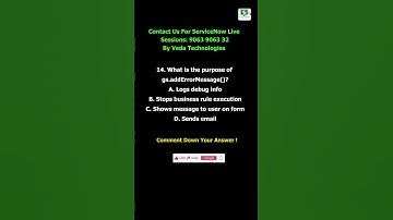 Contact Us For ServiceNow Live Sessions & Interview Support Hr Team : 9063 9063 32