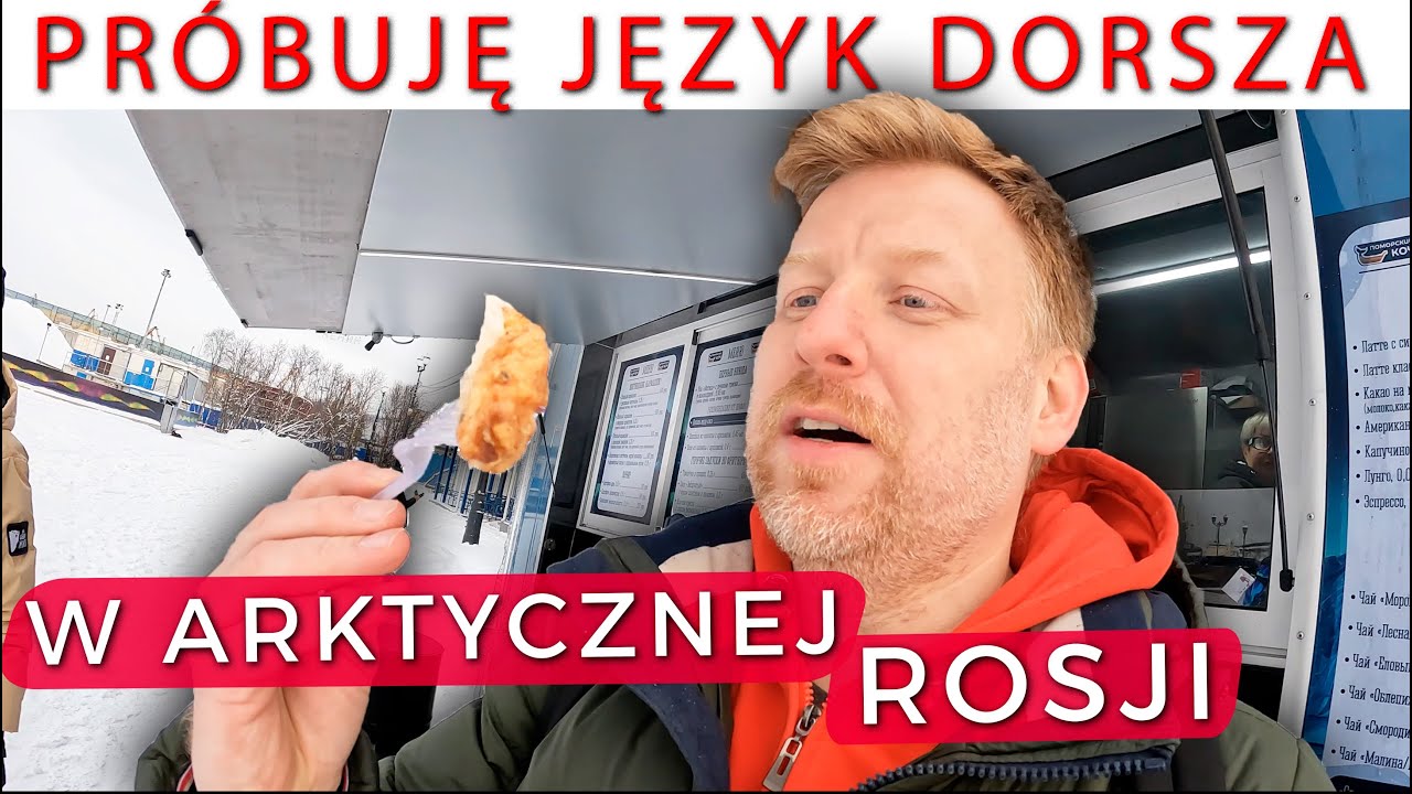 Uliczne jedzenie w Murmańsku na skraju ROSJI