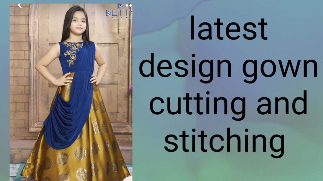 Birthday gown cutting and stitching/2024 new gown cutting/ princess gown  cutting/2023 new gown - YouTube