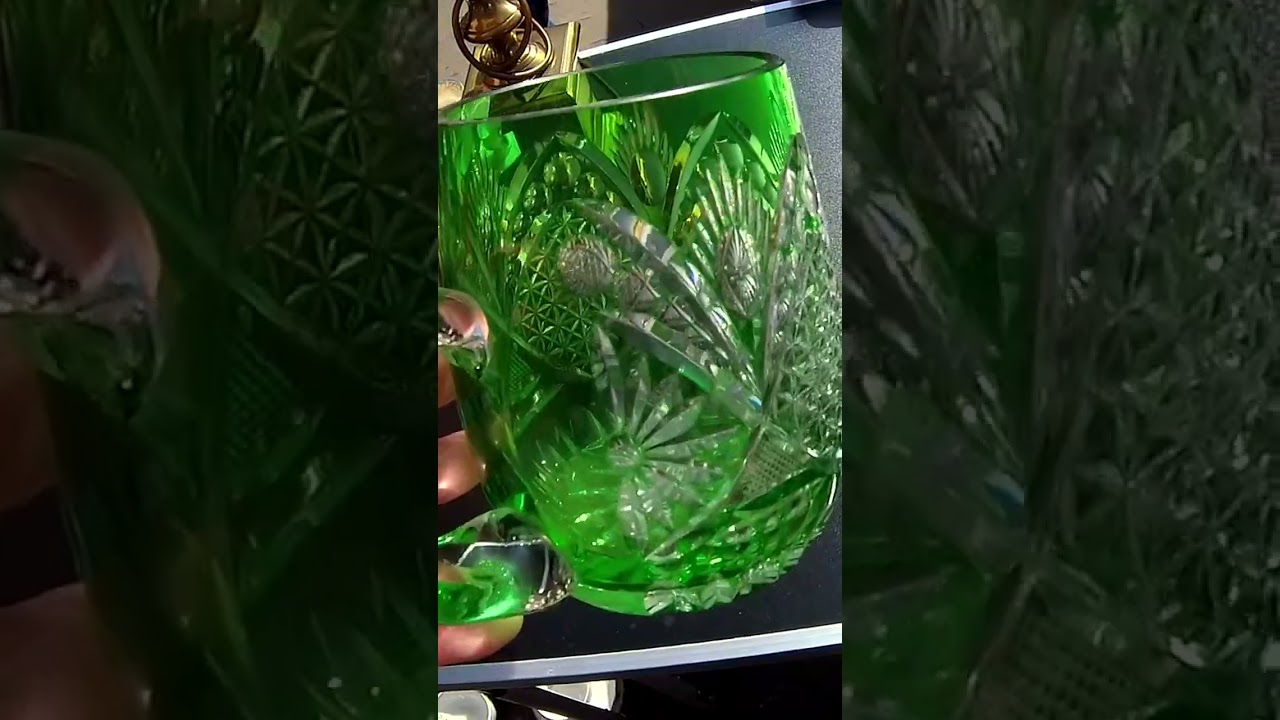 Filigree work of German craftsmen! A carver of colored crystal!