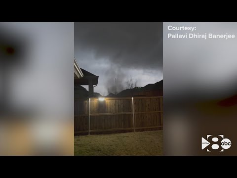 RAW: DFW severe storm spin-up, power flash in Celina