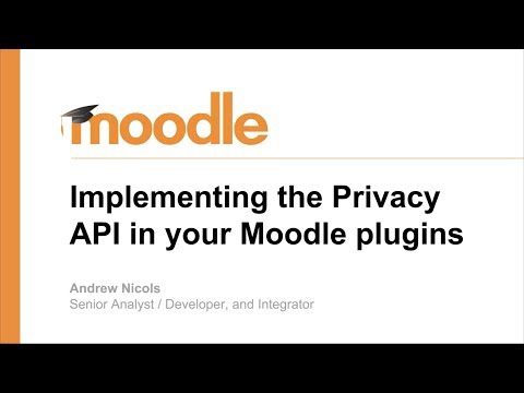 Implementing the Privacy API in your Moodle plugin - GDPR