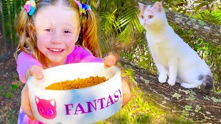 Nastya Yavruları Için Bir Çay Partisi Düzenler