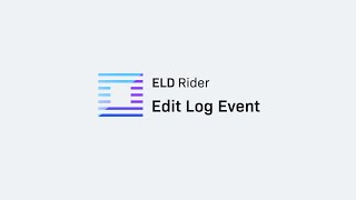 Edit Log Event - ELD Rider