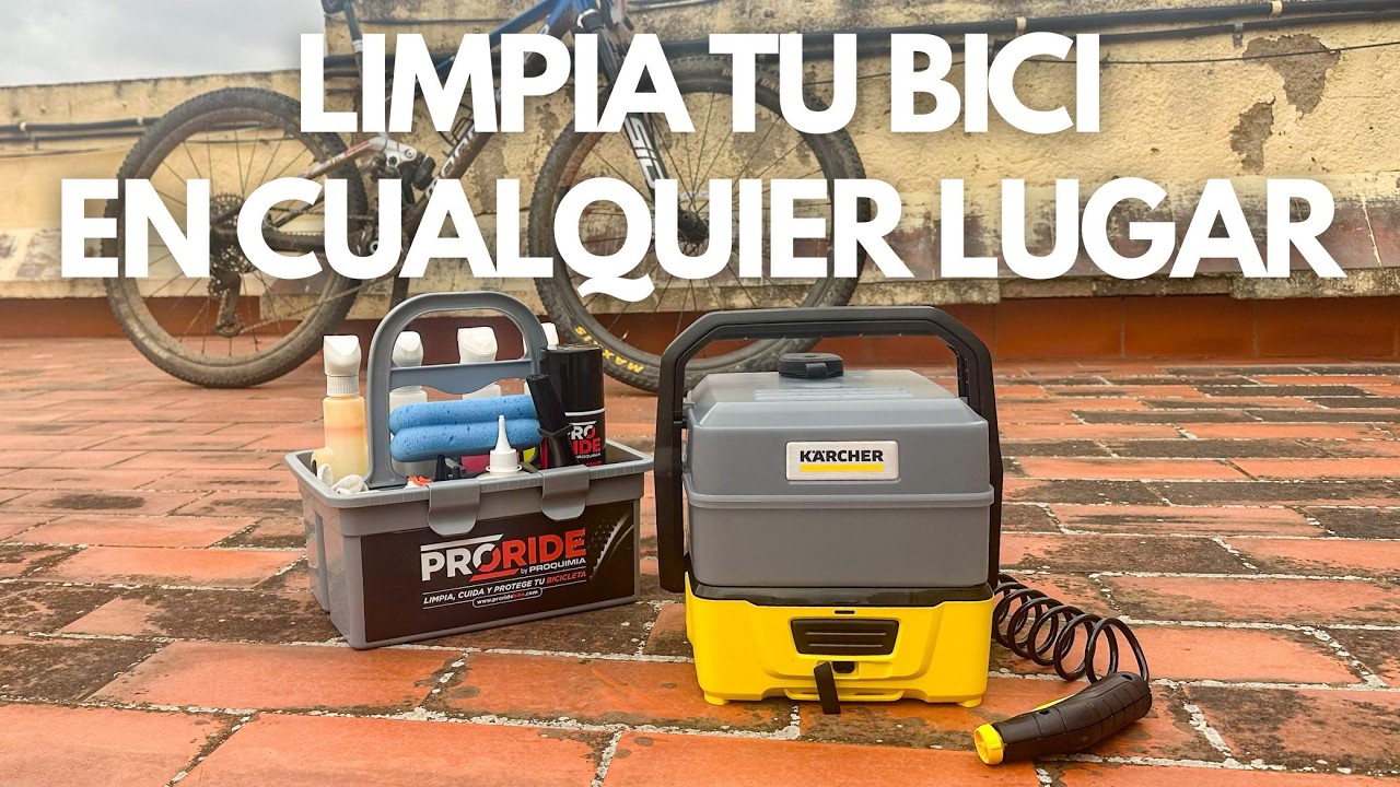 CÓMO LIMPIAR TU BICICLETA RÁPIDO Y EN CUALQUIER LUGAR | VAMOS A PROBAR UNA KARCHER