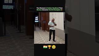 Celebrity Moment when father realised his son became the World Champion 🥹❤️ #Gukesh Wealth