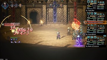 Octopath COTC Stable Clear of Largo In 11 Turns With 1 Break Without A2 (F2P)