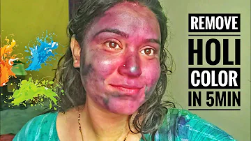 How can I remove stubborn Holi Colour from my face?
