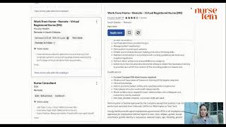 Tuesday 9/12 remote nursing job search on LinkedIn and Indeed