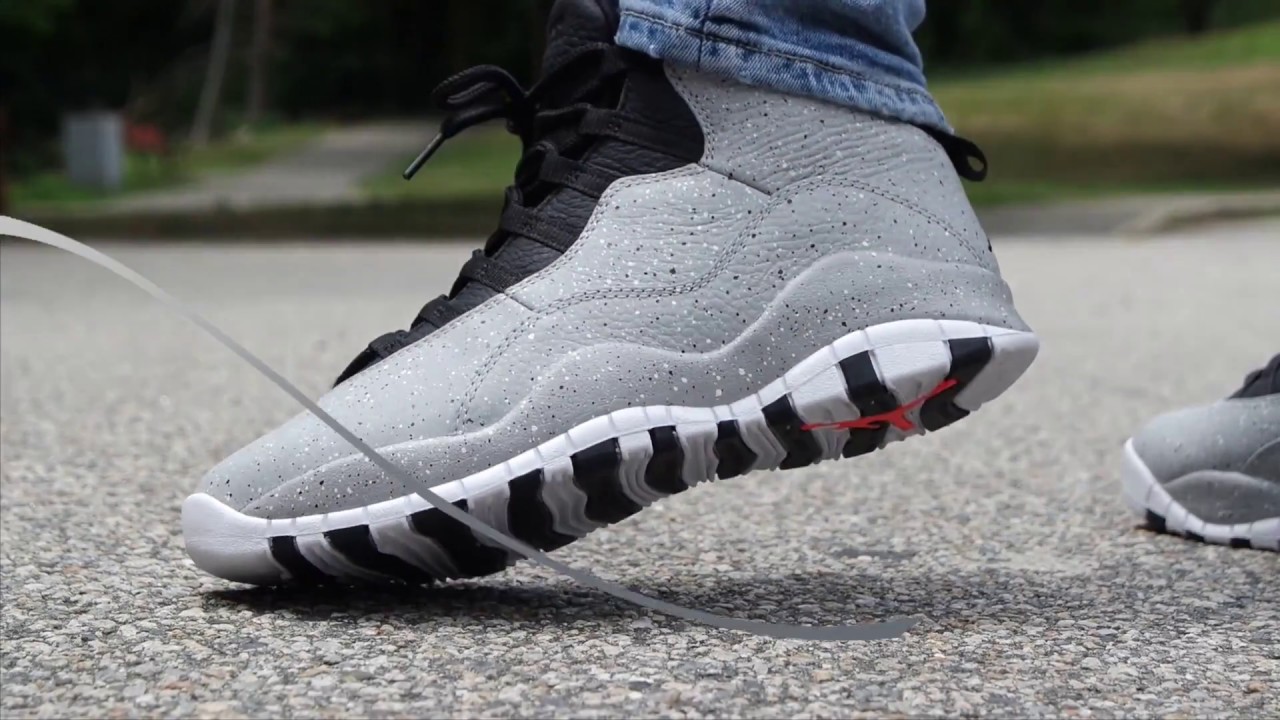 jordan 10 cement on feet