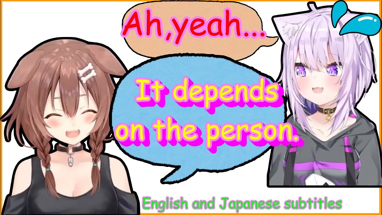 Korone teaches Okayu how to tell lies.　[okakoro]