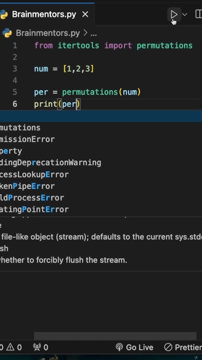 Python Tips & Tricks | Permutation() Function| #coding #tech #python # ...