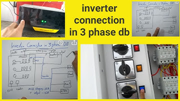 inverter connection in 3 phase db and charging output mcb selection#i love god