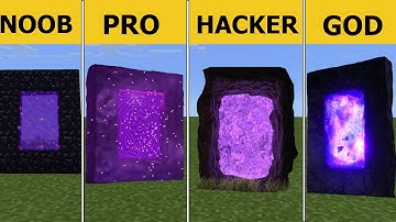 Pixel Art (NOOB vs PRO vs HACKER vs GOD) Portal in Minecraft
