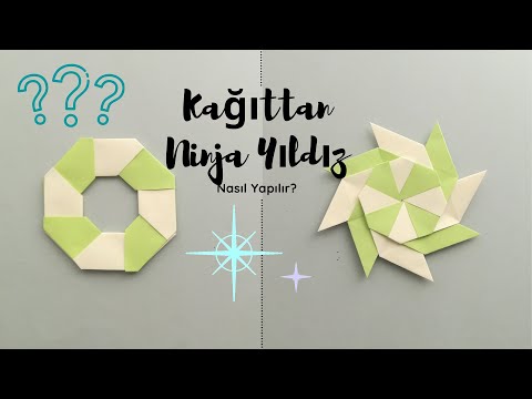 Kağıttan 8'li Ninja Yıldızı Yapımı/ Origami Zamanı/ Making 8 Ninja Stars out of Paper