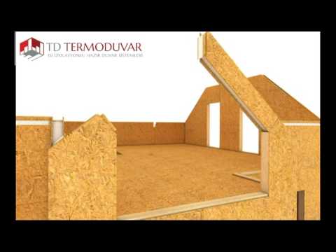 TERMODUVAR Osb Ahşap Modern Konut Montajı