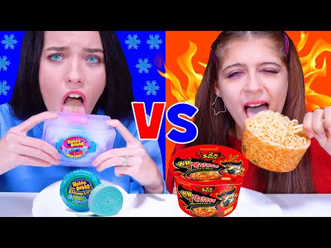 ASMR HOT vs COLD CHALLENGE 음식 챌린지 Eating Sounds by LiLiBu