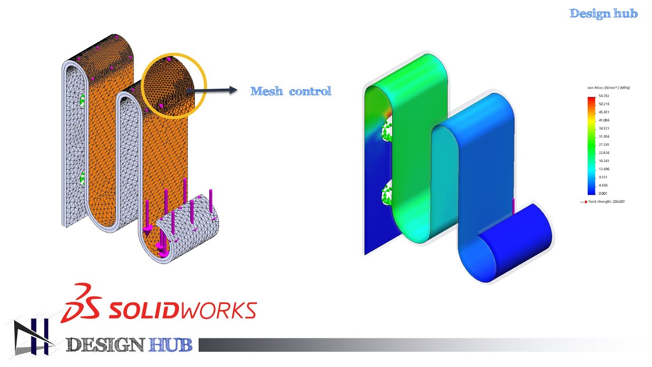 Зафиксированный шарнир solidworks simulation