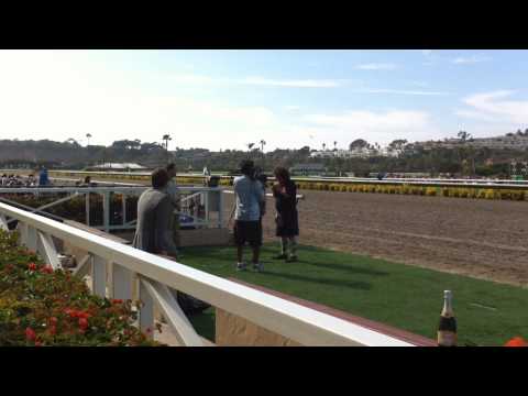Brett Wood plays "where the surf meets the turf" on the straw flute at Del Mar