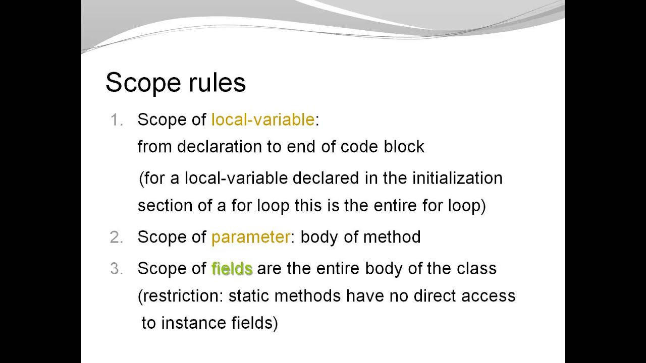 Java Basics - Scope of Variables - YouTube