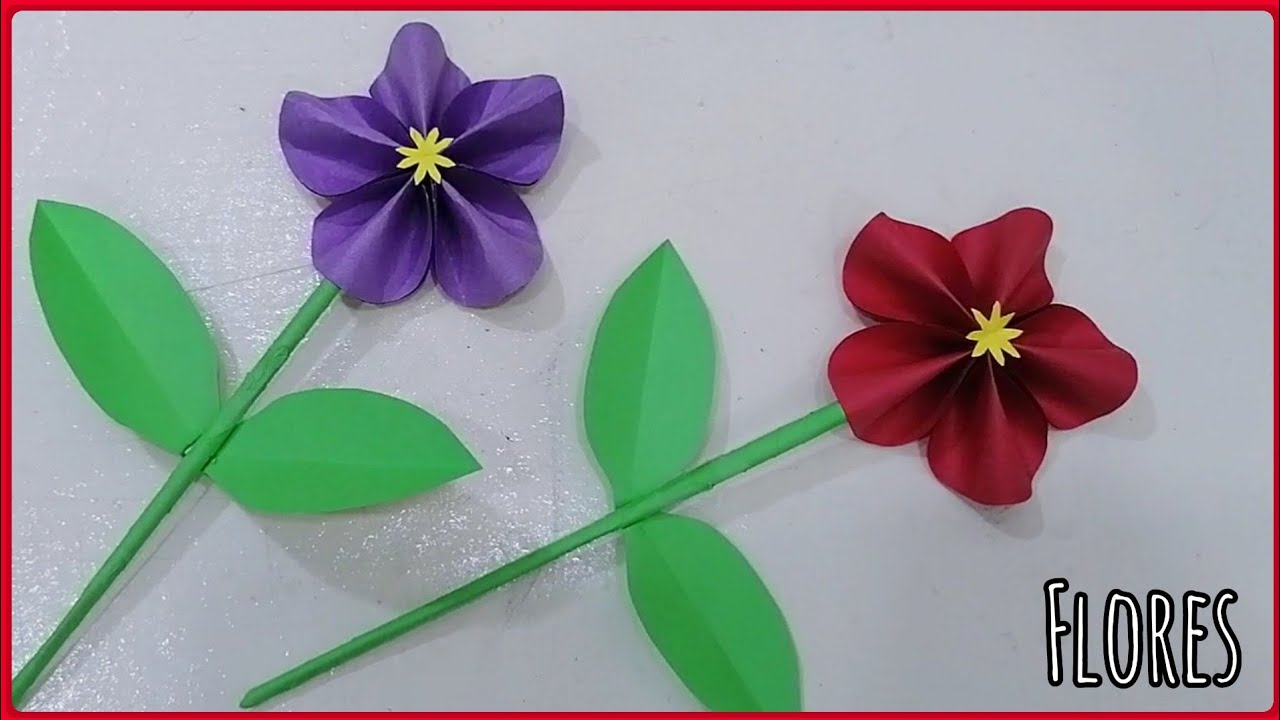 Как сделать простые бумажные цветы шаг за шагом - Поделки