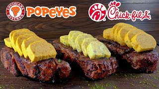 I made STEAKS from Popeyes & ChickfilA! WHAT!?