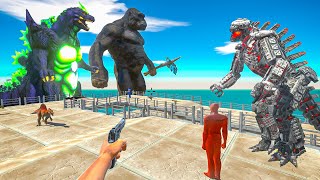 FPS AVATAR and MECHAGODZILLA 2021 VS GIANT MONSTERS DEATH TRAP - Animal Revolt Battle Simulator