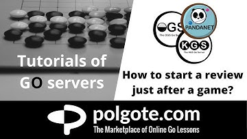 Tutorial of Pandanet IGS Go Server and GoPanda2 - How to review a finished game with your opponent?