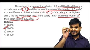 The ratio of the sum of the salaries of A and B to the ..................? (#SSCCGL Maths Questions)