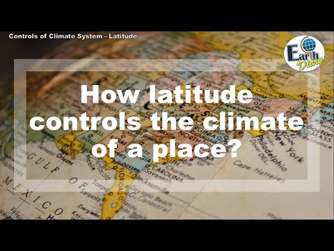 अक्षांश किसी स्थान की जलवायु को किस प्रकार नियंत्रित करता है?