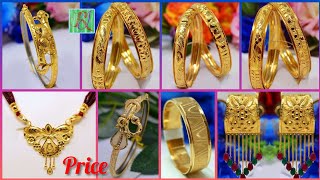 latest gold daily wear bangle design with weight and price