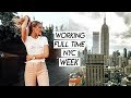 WORKING FULL TIME IN NYC WEEK IN MY LIFE | grocery haul, events, and working out