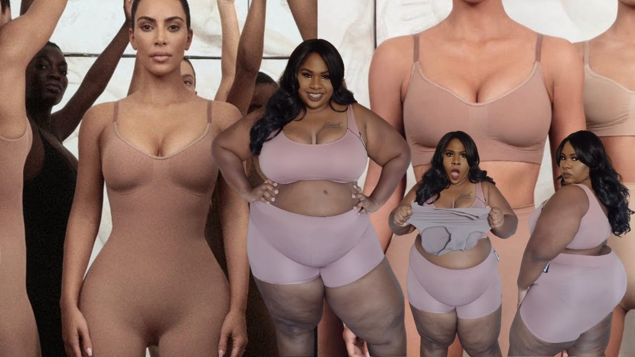 SKIMS Plus Size Try-On Review! Kim Kardashian's Shapewear