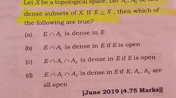 #CSIR_NET . A topological problem asked in csir net exam june 2019 part-C.
