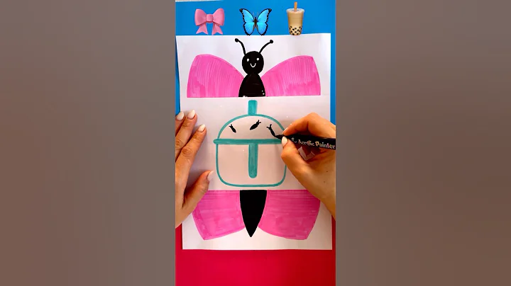 OMG‼️ So Cute 🎀🦋🧋 #shorts #youtubeshorts #drawing #art #emojichallenge #emojis #viral #trending