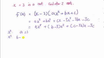 Solving a cubic - part 3 - factorizing by comparing coefficients