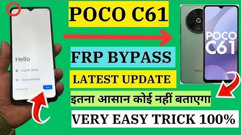 Poco c61 Frp bypass without pc 2025 #frp #redmi A3 #frp #bypass