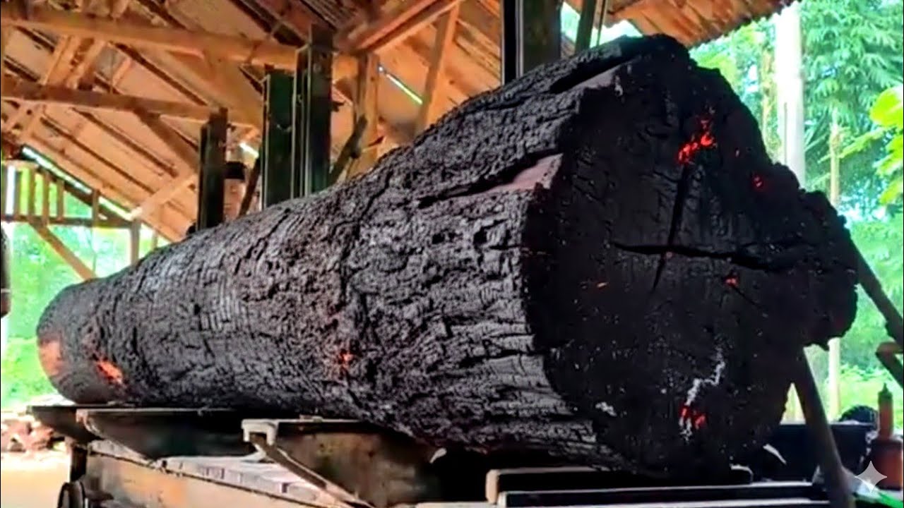 This is wood from forest fires that has such beautiful grain color.