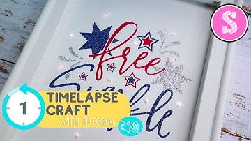 Reverse Canvas HTV with Lights Behind It (Timelapse with Tutorial