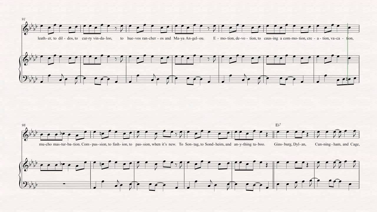Violin  - La Vie Boheme - Rent Sheet Music, Chords, & Vocals